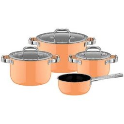 Wmf Juego de ollas de 4 piezas FUSIONTEC MINERLA PRO Naranja Papaya naranja