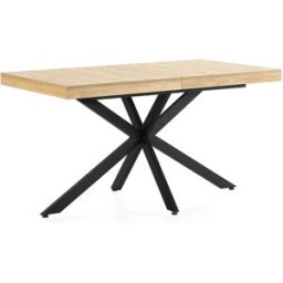 VS Venta-stock Mesa de Comedor Extensible Genova Color Roble, 140-180 cm