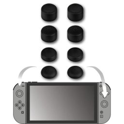 Grips analógicos Konix 61889000079 para Joy-Con Switch 2, ergonómicos, pack 8 unidades