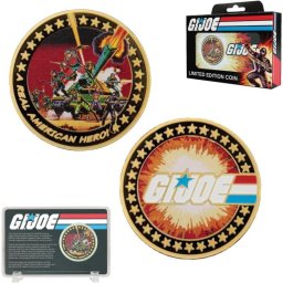 Moneda coleccionable Fanattik G.I. Joe chapada en oro 24 quilates edición limitada