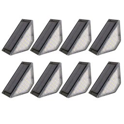 Pack Luces Solares para Escaleras Autrucker 24 LED Cálidas Impermeables IP65