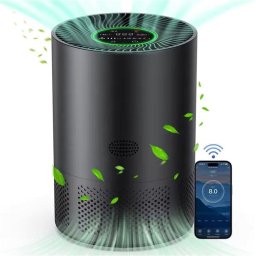 Purificador de aire H13 HEPA para hogar, 3 capas de filtrado, ultra silencioso 20 dB