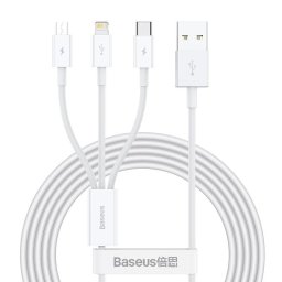 Cable USB Baseus Superior 3 en 1 1,5 m USB A a USB-C/Micro USB/Lightning
