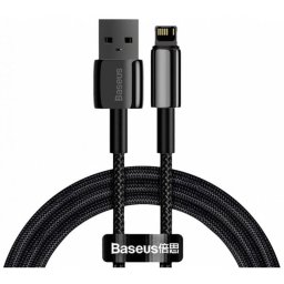Cable USB a Lightning Baseus Tungsten 1 m Negro