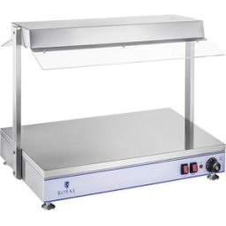 Royal Catering Calienta platos con lámparas halógenas - 1100 W - Acero inoxidable 10010382