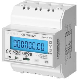ORNO OR-WE-529 - Medidor de corriente de riel DIN de 3 fases, calibrado MEDIO, 10