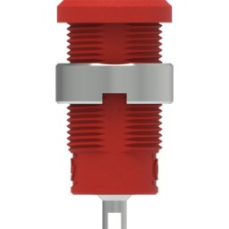 ELECTRO PJP PJP 3275-C-R - Conector hembra tipo banana de seguridad, 4 mm, conector plano,