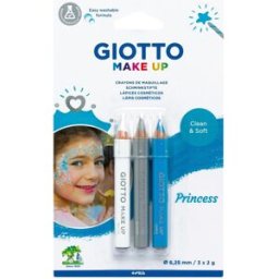 Giotto Blíster 3 lápices cosméticos temática princesa Make Up . Multicolor