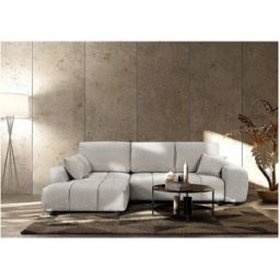 Habitat et jardin Sofá cama esquinero izquierdo en tejido chenilla "Verneuil" - 3 plazas - Beige