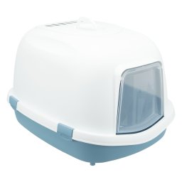 Arenero cubierto Trixie Primo XXL Top para gatos - Azul y blanco