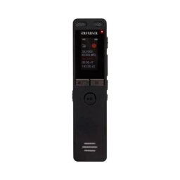 Grabadora de voz Aiwa DVR-A400 negra 16GB USB-C FM Micrófono estéreo