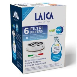 Recambio de filtros de agua Laica LA250 Fast Disk Pack 6 unidades sin BPA