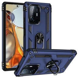Funda para móvil Max Power Digital Anillo Giratorio Silicona Policarbonato Azul Antideslizante para Xiaomi Mi 11T y Mi 11T Pro