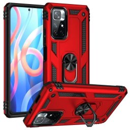 Funda para móvil Max Power Digital Magnética Anillo 360 Silicona Policarbonato Negra para Xiaomi Redmi Note 11/11S