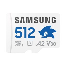 Tarjeta MicroSD Samsung MB-MD512S 512 GB Clase 10 UHS-I V30 A2 Azul Gris Blanco