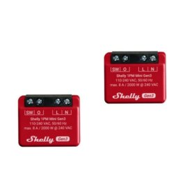 Interruptor inteligente Shelly 1PM Mini Gen3 WiFi Bluetooth Compatible Alexa Google