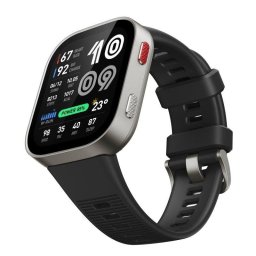 Amazfit Bip Max GPS Bluetooth 2,07" Plata Correa Negra S/M Pulsómetro Monitor Sueño