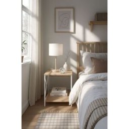 RegalosMiguel Mesita de Noche Lesly 48 x 40 cm - Blanco