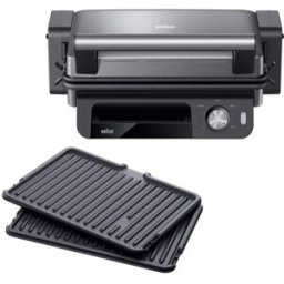 Braun Multi Grill 5 CG5033IGY 3 en 1 con set de 2 placas de parrilla. Negro