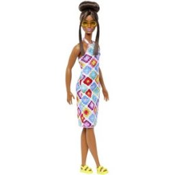 Barbie Muñeca afroamericana con vestido crochet Fashionista modelos surtidos .