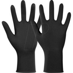 HASE LEDERFABRIK HASE 901294 XL - Guantes desechables, Nitrilo, Xtra Grip, talla XL, negro, 50 pie