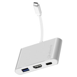 SilverHT Logan 4K+ Adaptador USB Tipo C a USB 3.0/USB-C/HDMI 4K