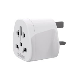 Adaptador de viaje universal Scape Travel 830 Tipo G Compatible A/B/C/G/I 250V 10A 2500W