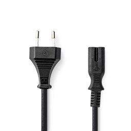 Cable de alimentación Nedis CEGL11040BK30 3 m conector europeo a IEC C7 negro
