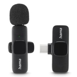 Micrófono Hama Smart Wireless USB-C omnidireccional con reducción de ruido