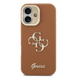 Guess Funda Para Iphone 17 – Carcasa Efecto Granulado Marrón Con Logo Y Soporte, Diseño Funcional Y Ajuste Preciso