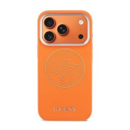 Guess Funda Para Iphone 17 Pro Max – Carcasa Efecto Piel Naranja Con Logo Guess, Diseño Elegante Y Ajuste Preciso