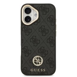 Guess Funda Para Iphone 17 – Carcasa De Polipiel Negra Con Logo 4g De Strass Y Magsafe, Diseño Elegante Y Ajuste Preciso