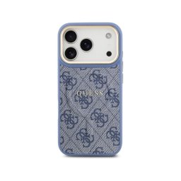 Guess Funda Para Iphone 17 Pro – Carcasa Azul Con Gran Logo Clásico 4g Dorado, Diseño Elegante Y Ajuste Preciso