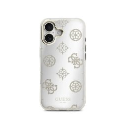 Guess Funda Para Iphone 16 – Carcasa De Tpu Con Magsafe Espejo Peonías Con Brillos Dorado, Diseño Elegante Y Ajuste Preciso