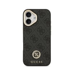 Guess Funda Para Iphone 17 – Carcasa De Polipiel Negra Con Logo Strass Y Correa Ancha, Diseño Elegante Y Ajuste Preciso