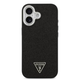Guess Funda Para Iphone 17 – Carcasa De Polipiel Negra Con Purpurina Y Magsafe, Diseño Elegante Y Ajuste Preciso