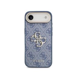 Funda para móvil Guess carcasa rígida material premium azul logo dorado para iPhone 4G