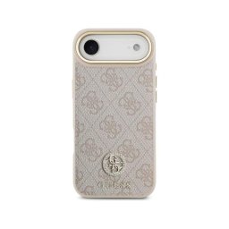 Funda para móvil Guess Carcasa Polipiel Rosa Logo Strass Ajuste Preciso para iPhone Air