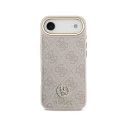 Funda para móvil Guess carcasa rígida polipiel rosa logo strass para iPhone Air