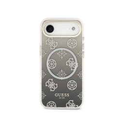 Funda para móvil Guess Air Carcasa PC+TPU Peonía Negra Brillos Magsafe para iPhone