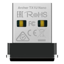 Tarjeta de Red TP-Link Archer TX1U Nano USB 2.0 287 Mbps Wi-Fi 6 Negro