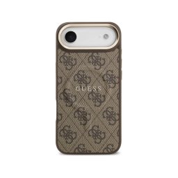 Guess Funda Para Iphone Air – Carcasa De Polipiel Marrón Con Magsafe Y Logo Clásico, Diseño Elegante Y Ajuste Preciso
