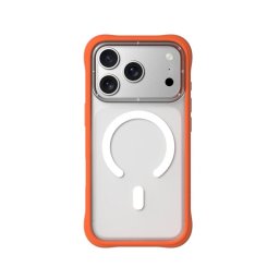 Youngkit Funda Para Iphone 17 Pro – Carcasa Magnética Dynamic Ii Transparente Naranja Silicone, Diseño Moderno Y Ajuste Preciso