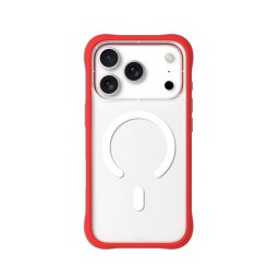 Youngkit Funda Para Iphone 17 Pro – Carcasa Magnética Dynamic Ii Transparente Roja Silicone, Diseño Moderno Y Ajuste Preciso