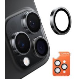Vidrio de Cámara Torras Lensguard para iPhone 16 Pro Max Negro