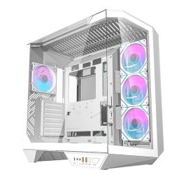 Caja PC Darkflash DY470 Blanca + 4 Ventiladores + Soporte GPU