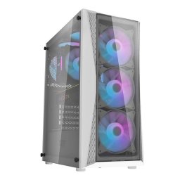 Caja PC Darkflash DK352 Plus Blanca + 4 Ventiladores ARGB