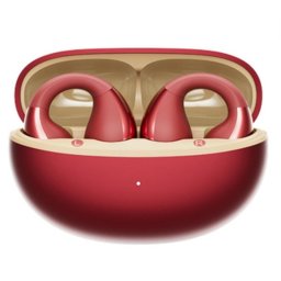 Auriculares QCY Crossky Clip C30S inalámbricos Bluetooth 6.0 con cancelación de ruido y protección IPX5 rojos