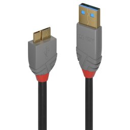 Cable USB 3.2 Lindy 2 m USB A a Micro-USB B Negro