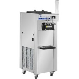 Máquina de helados soft - 18 l/h - 1500 W - 2 sabores + mezcla de ambos - pre-enfriamiento - Royal Catering 10013544